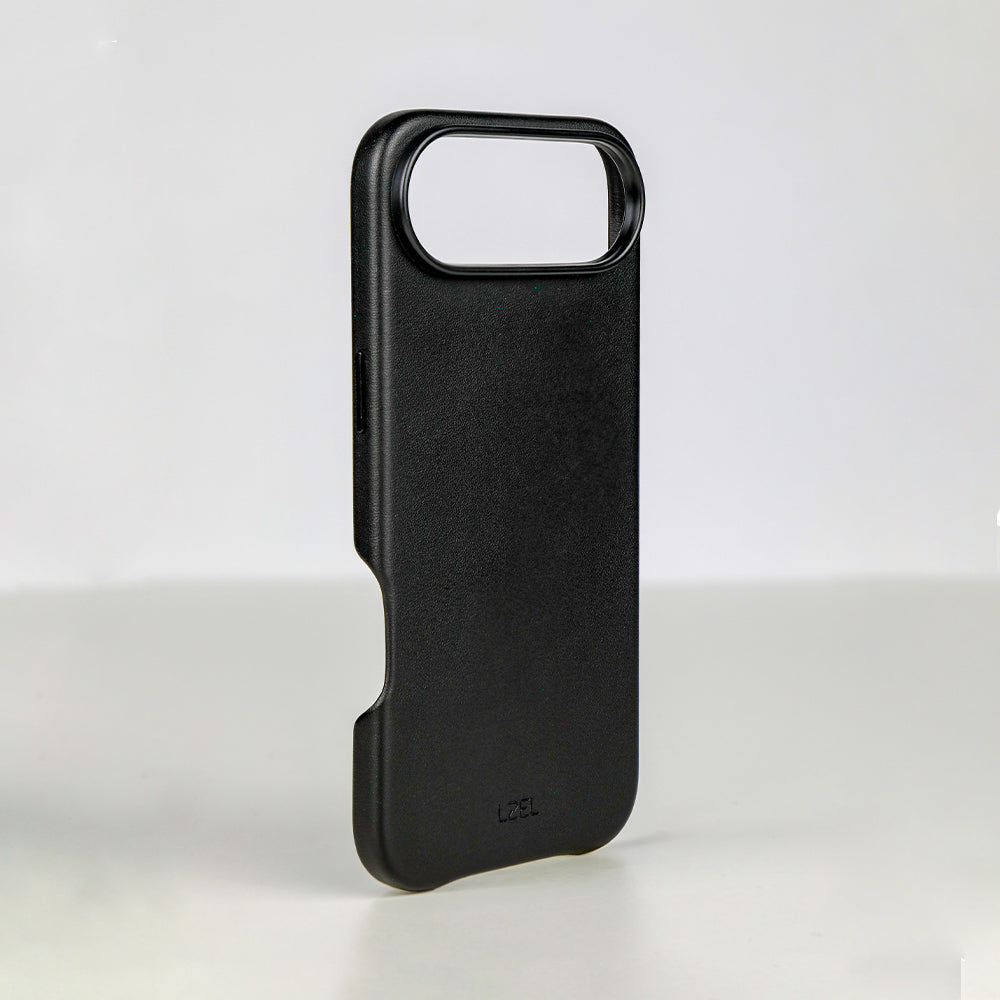 LZEL MagOrbio Leather Case for iPhone Air | Black