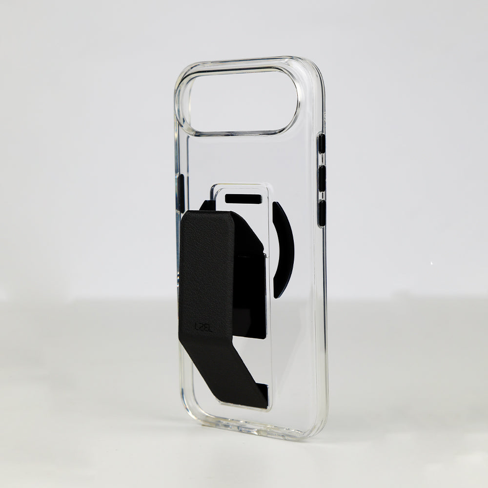 كڤر LZEL MagClear LeatherGrip لهاتف iPhone Air 
