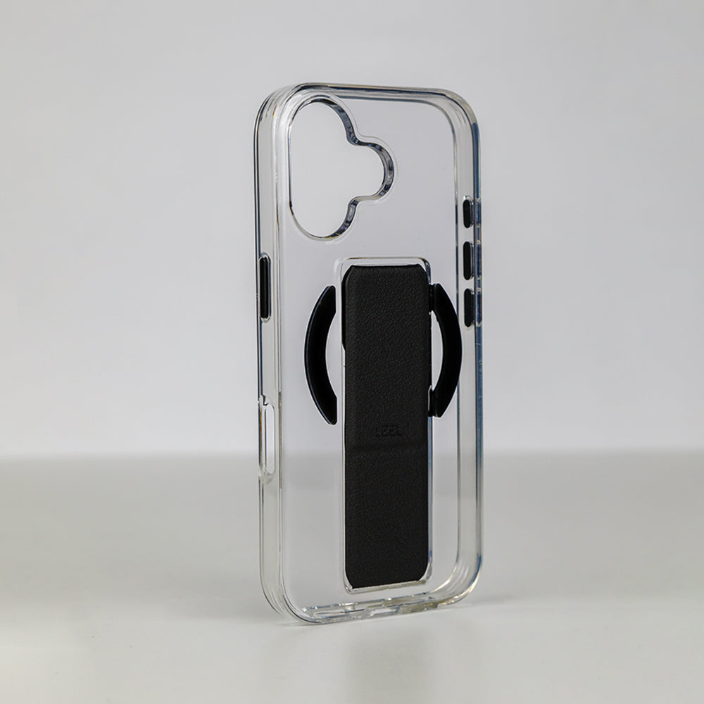 كڤر LZEL MagClear LeatherGrip لهاتف iPhone 17