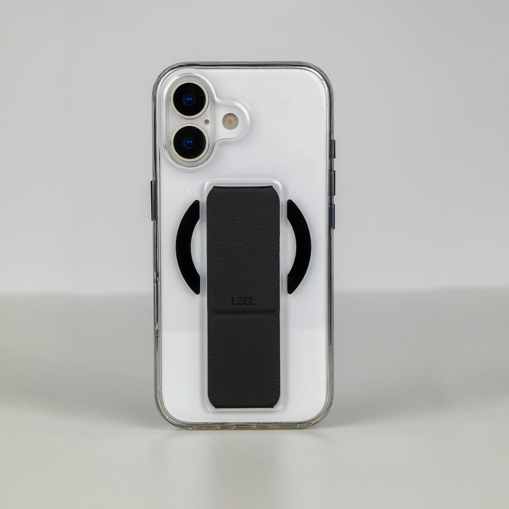 كڤر LZEL MagClear LeatherGrip لهاتف iPhone 17