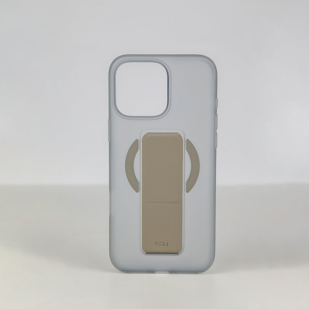 Asli Global Gravitas iPhone 16 Pro MagLeather MagSafe With Grip & Stand Case