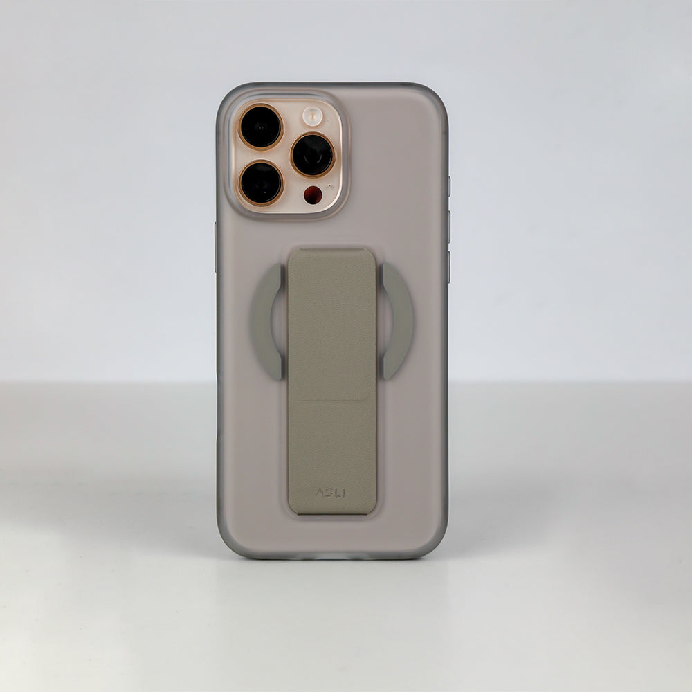 Asli Global Gravitas iPhone 16 Pro MagLeather MagSafe With Grip & Stand Case