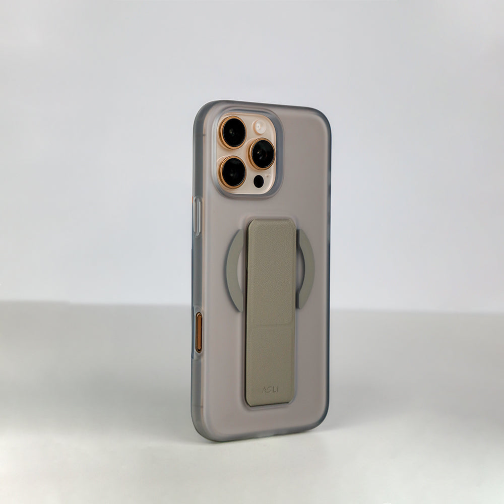 Asli Global Gravitas iPhone 16 Pro MagLeather MagSafe With Grip & Stand Case