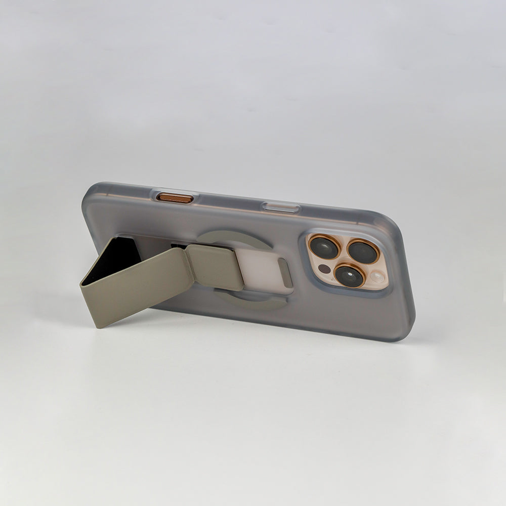 Asli Global Gravitas iPhone 16 Pro MagLeather MagSafe With Grip & Stand Case