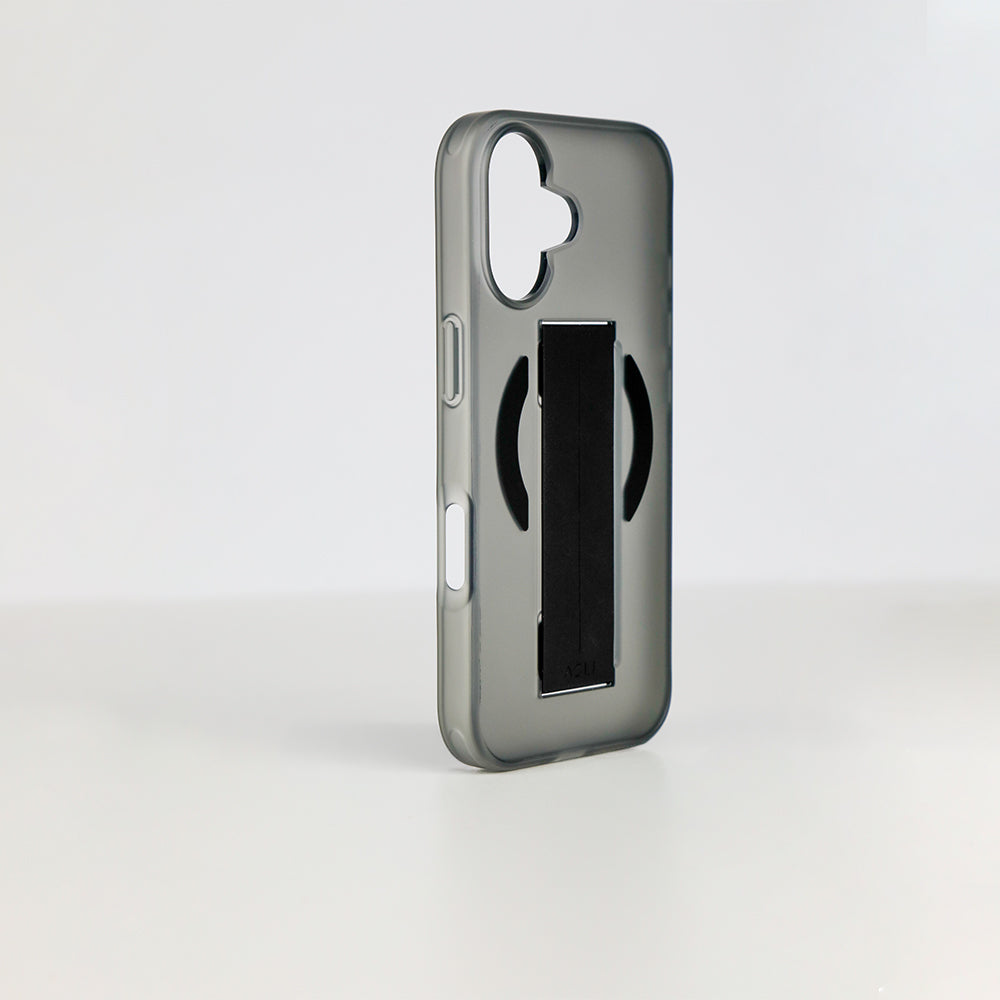كڤر حماية سيليكون MagTrox Grip من أسلي جلوبال متوافق مع MagSafe مع مسكة مريحة لهاتف iPhone 17 | أسود
