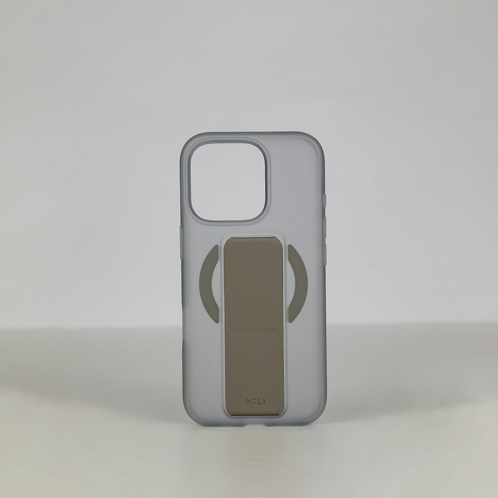 Asli Global Gravitas iPhone 16 Pro MagLeather MagSafe With Grip & Stand Case