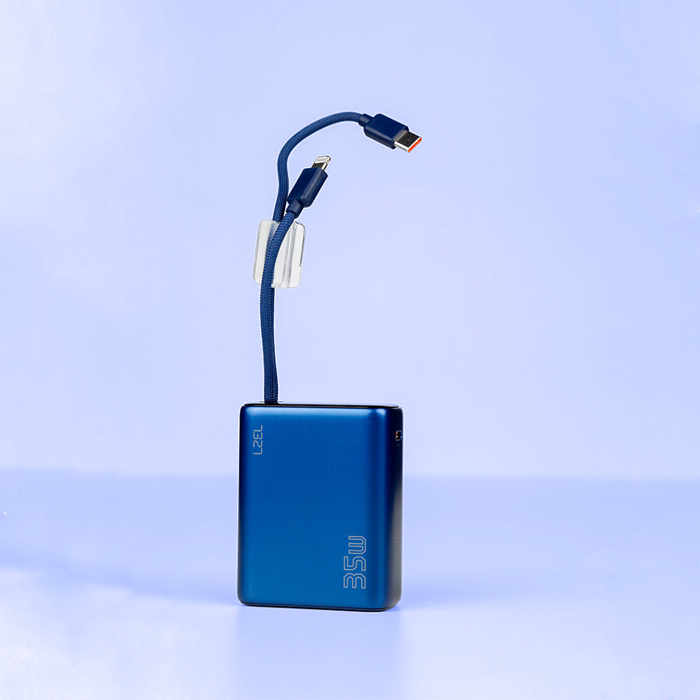 LZEL Neurovolt 10K Pd 35W Mini Power Bank Pd3.0 & Qc3.0 | Usb-C Cable & Lightning Cable