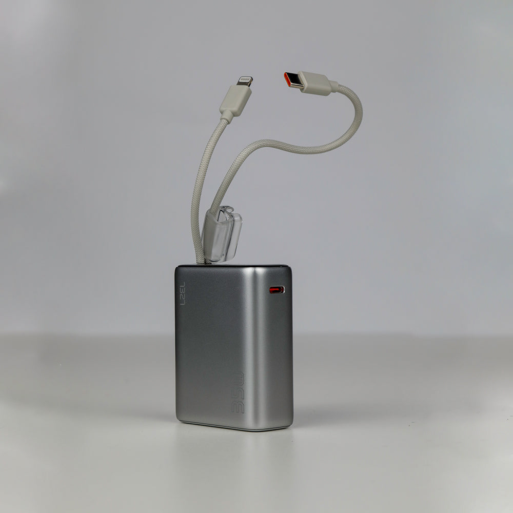 LZEL Neurovolt 10K Pd 35W Mini Power Bank Pd3.0 & Qc3.0 | Usb-C Cable & Lightning Cable