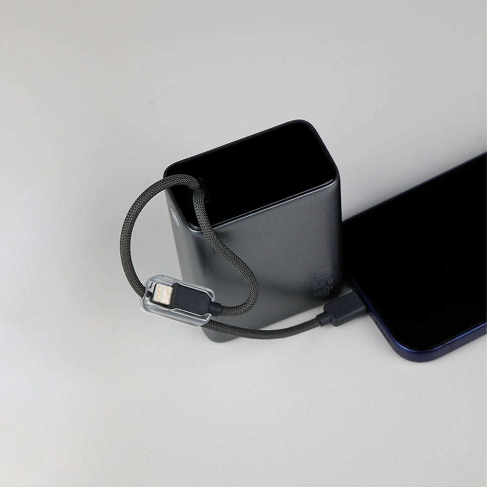 باور بانك من Lzel Neurovolt 15K PD22.5W مع كابلات USB-C وLightning