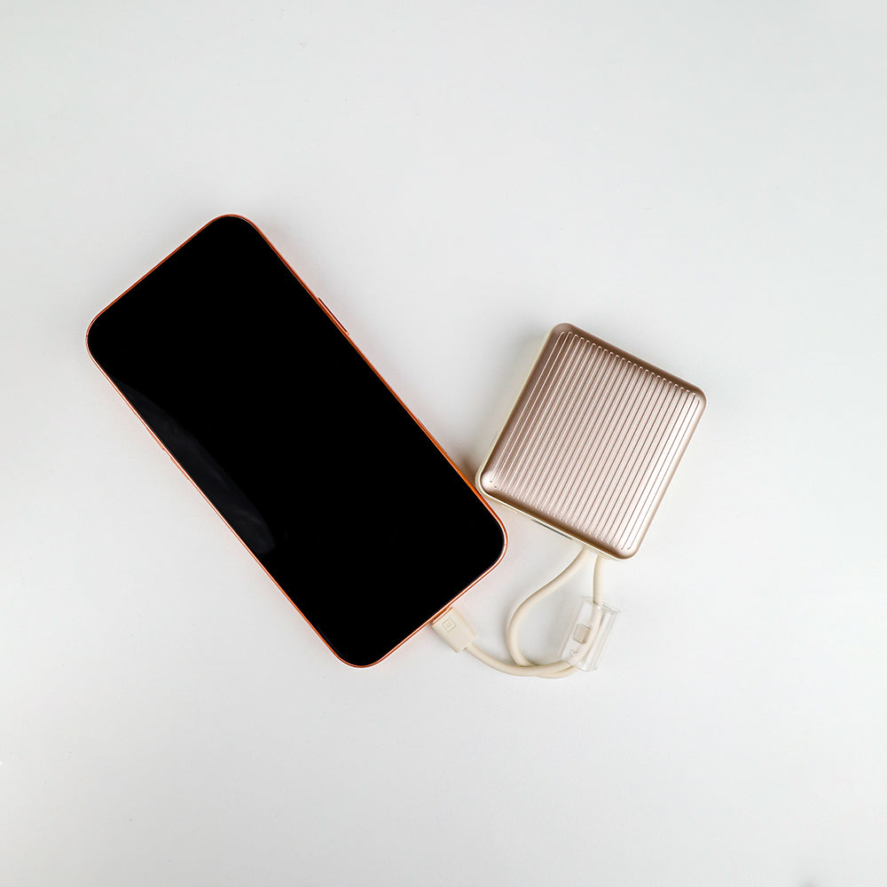 90 Percent Primcore Neo Power Bank – 10000mAh, 22.5W, Dual Built-In Cables, Power Delivery, QC 3.0, USB-C & Lightning