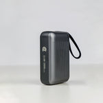 90 Percent Primvolt Sync Power Bank – 10000mAh, 22.5W, Dual Built-In USB-C & Lightning Cables, PD & QC 3.0