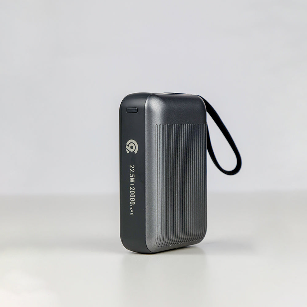 90 Percent Primvolt Sync Power Bank – 10000mAh, 22.5W, Dual Built-In USB-C & Lightning Cables, PD & QC 3.0