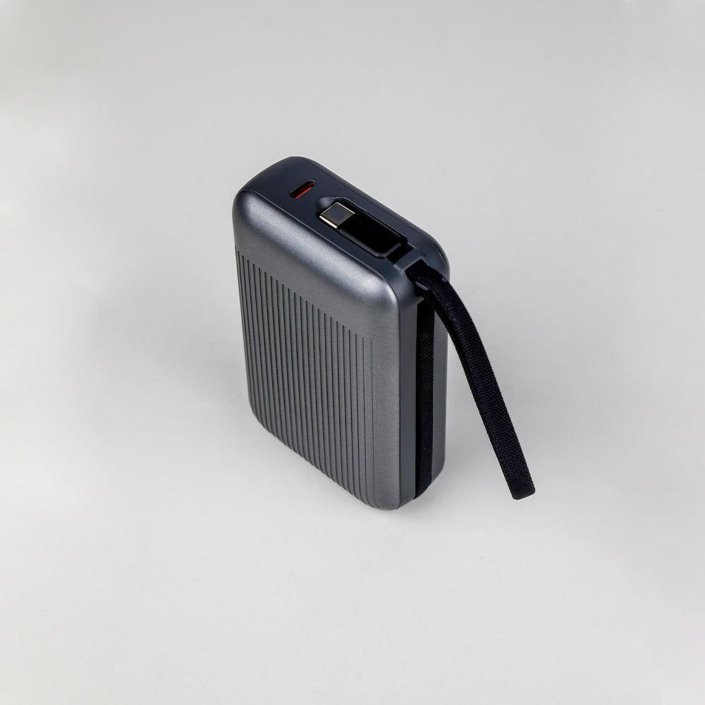 90 Percent Primvolt Sync Power Bank – 10000mAh, 22.5W, Dual Built-In USB-C & Lightning Cables, PD & QC 3.0