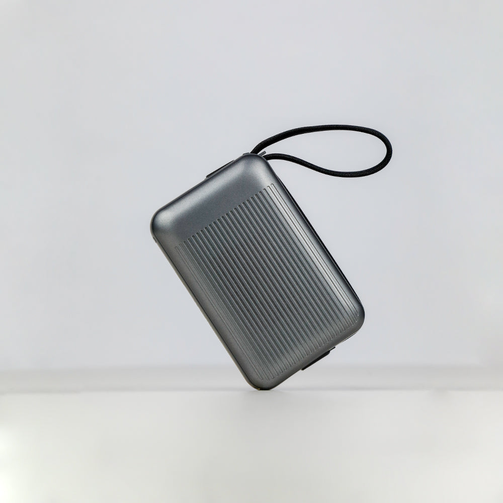 90 Percent Primvolt Sync Power Bank – 10000mAh, 22.5W, Dual Built-In USB-C & Lightning Cables, PD & QC 3.0