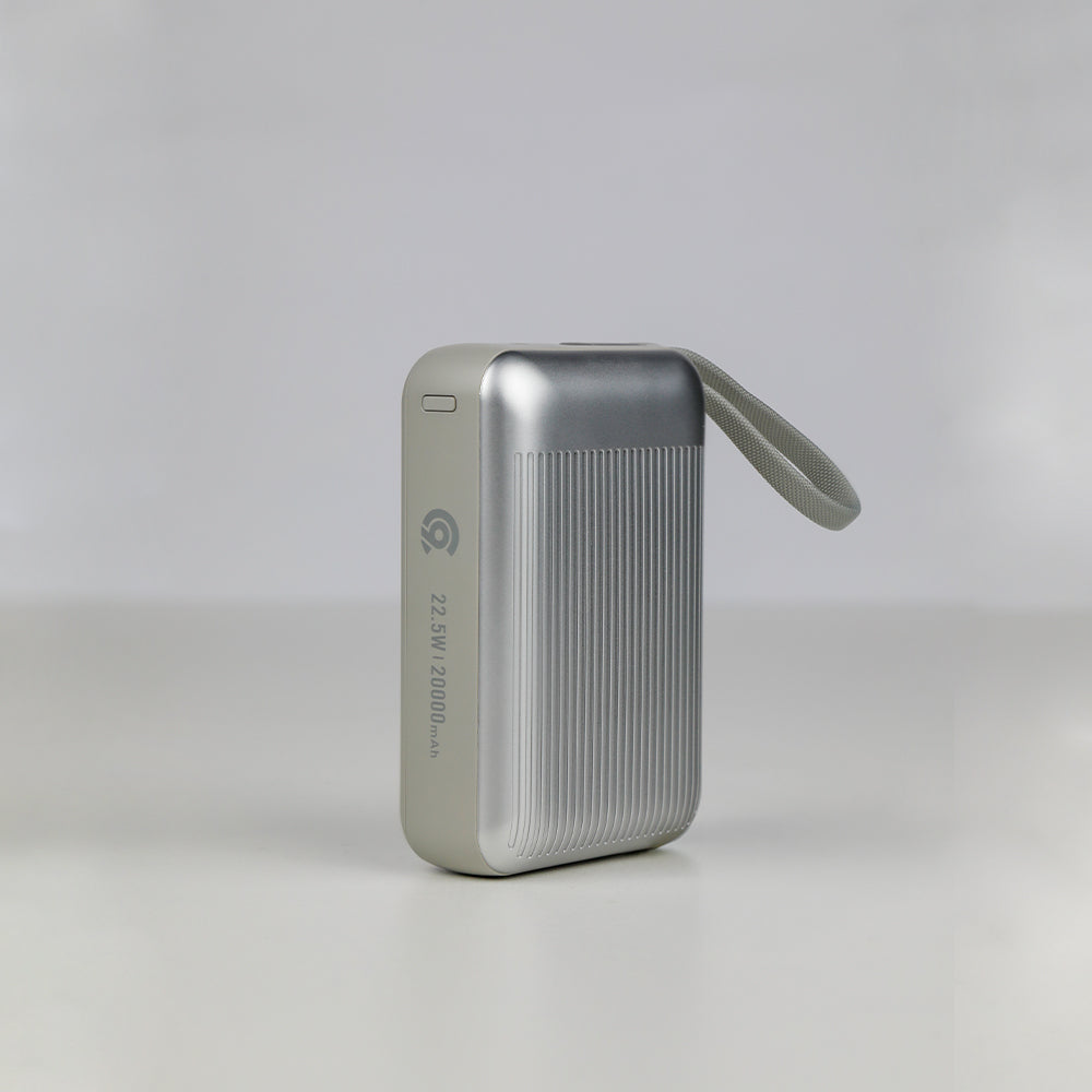 90 Percent Primvolt Sync Power Bank – 10000mAh, 22.5W, Dual Built-In USB-C & Lightning Cables, PD & QC 3.0
