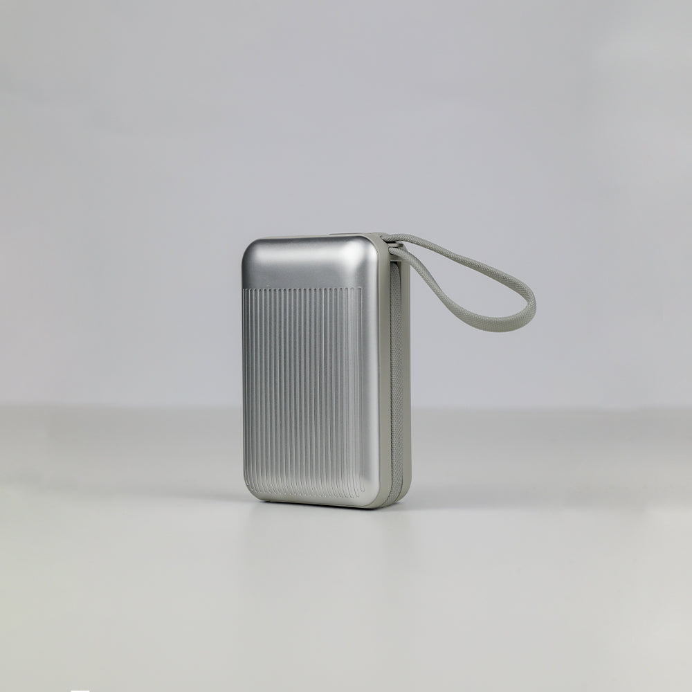 90 Percent Primvolt Sync Power Bank – 10000mAh, 22.5W, Dual Built-In USB-C & Lightning Cables, PD & QC 3.0