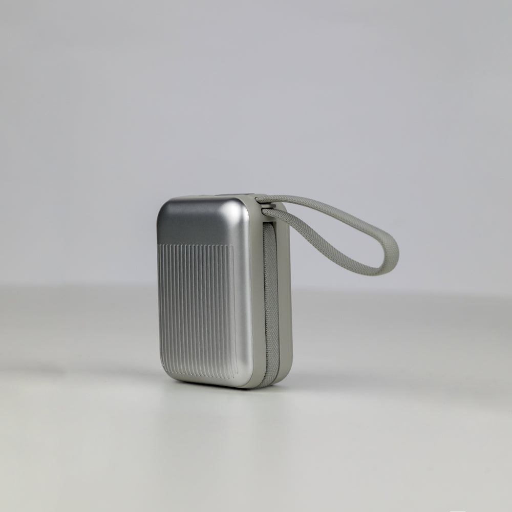 90 Percent Primvolt Sync Power Bank – 20000mAh, 22.5W, Dual Built-In USB-C & Lightning Cables, PD & QC 3.0