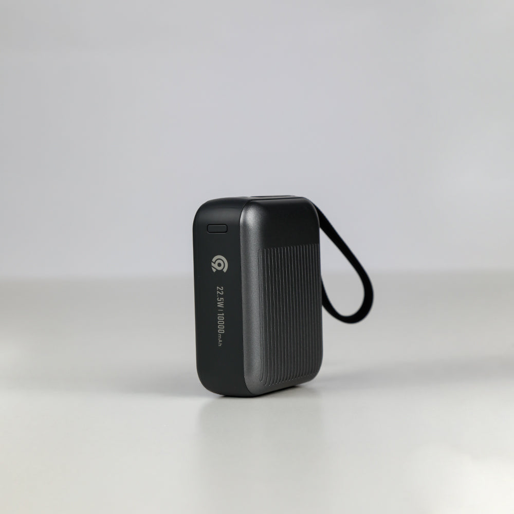 90 Percent Primvolt Sync Power Bank – 20000mAh, 22.5W, Dual Built-In USB-C & Lightning Cables, PD & QC 3.0