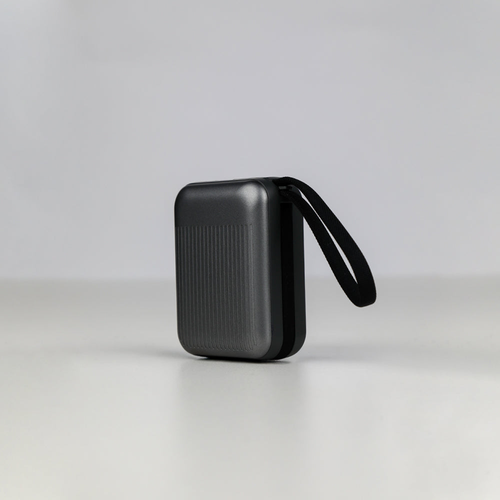 90 Percent Primvolt Sync Power Bank – 20000mAh, 22.5W, Dual Built-In USB-C & Lightning Cables, PD & QC 3.0