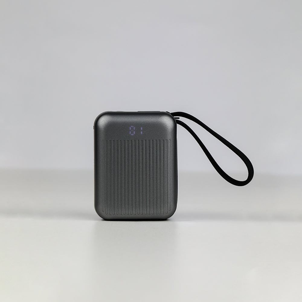 90 Percent Primvolt Sync Power Bank – 20000mAh, 22.5W, Dual Built-In USB-C & Lightning Cables, PD & QC 3.0
