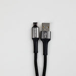 كيبل شحن من USB-A إلى Micro USB من 90 Percent مضفر بالنايلون 1 متر | أسود