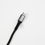 كيبل شحن من USB-A إلى Micro USB من 90 Percent مضفر بالنايلون 1 متر | أسود