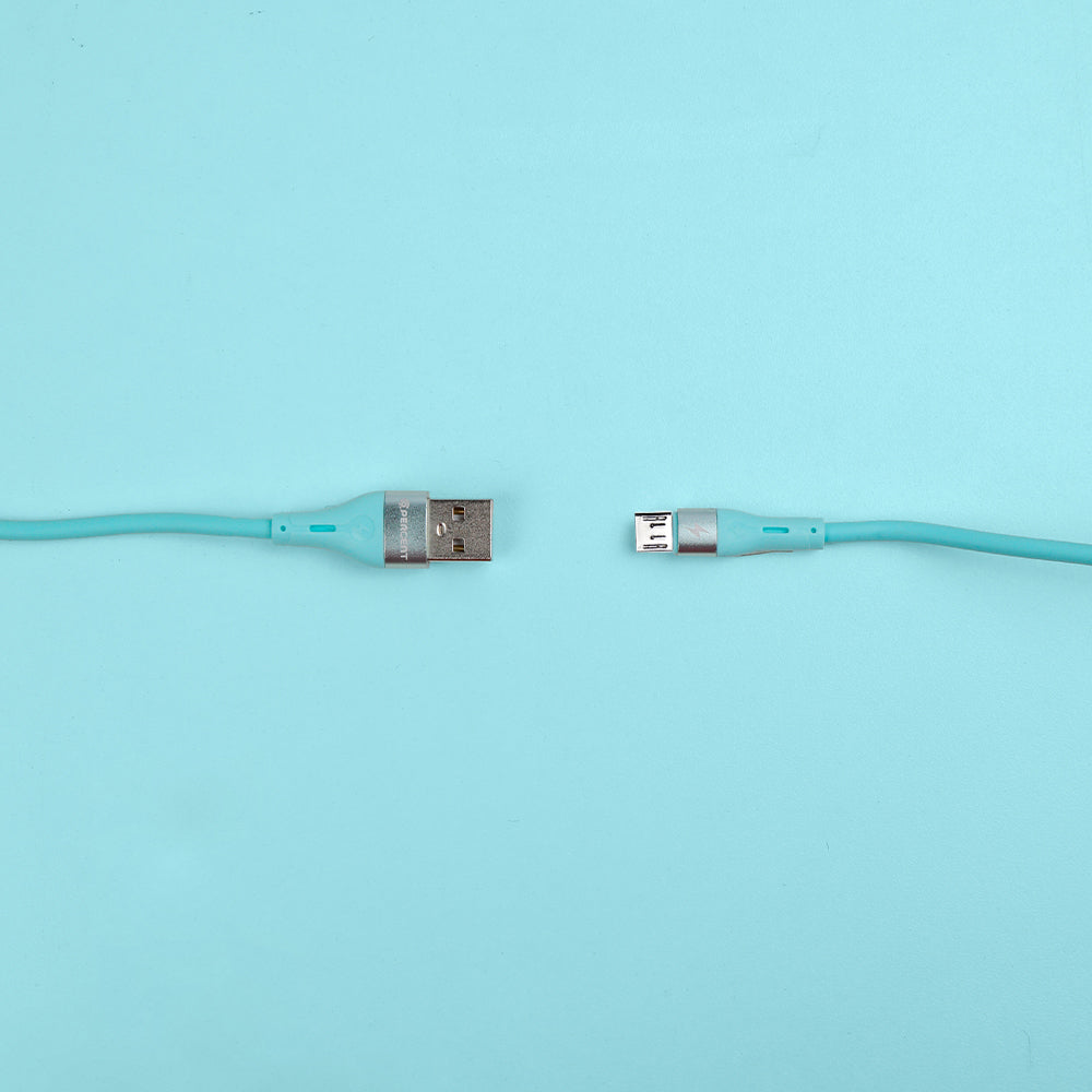 كيبل Voltline 90 Series من 90 Percent من USB-A إلى Micro من السيليكون بطول 1 متر | أخضر فاتح