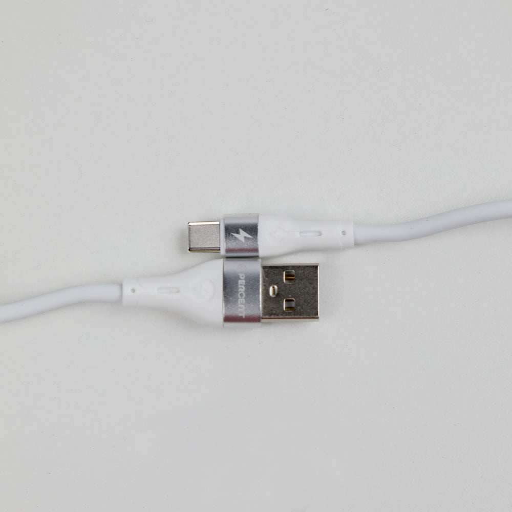 90 Percent Voltline 90 Series USB-A to Type-C Silicone Cable 1M