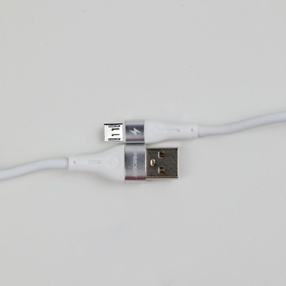 كيبل Voltline 90 Series من 90 Percent من USB-A إلى Micro من السيليكون بطول 1 متر | أخضر فاتح