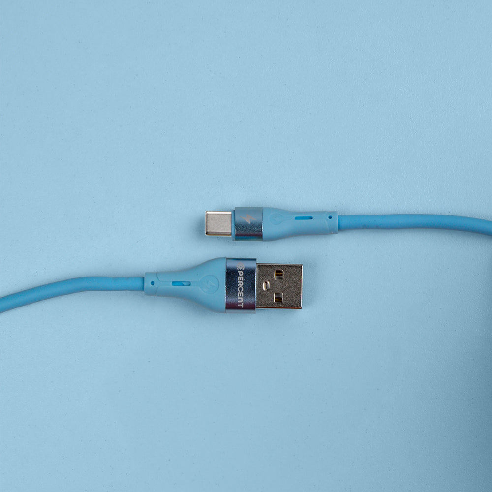 90 Percent Voltline 90 Series USB-A to Type-C Silicone Cable 1M