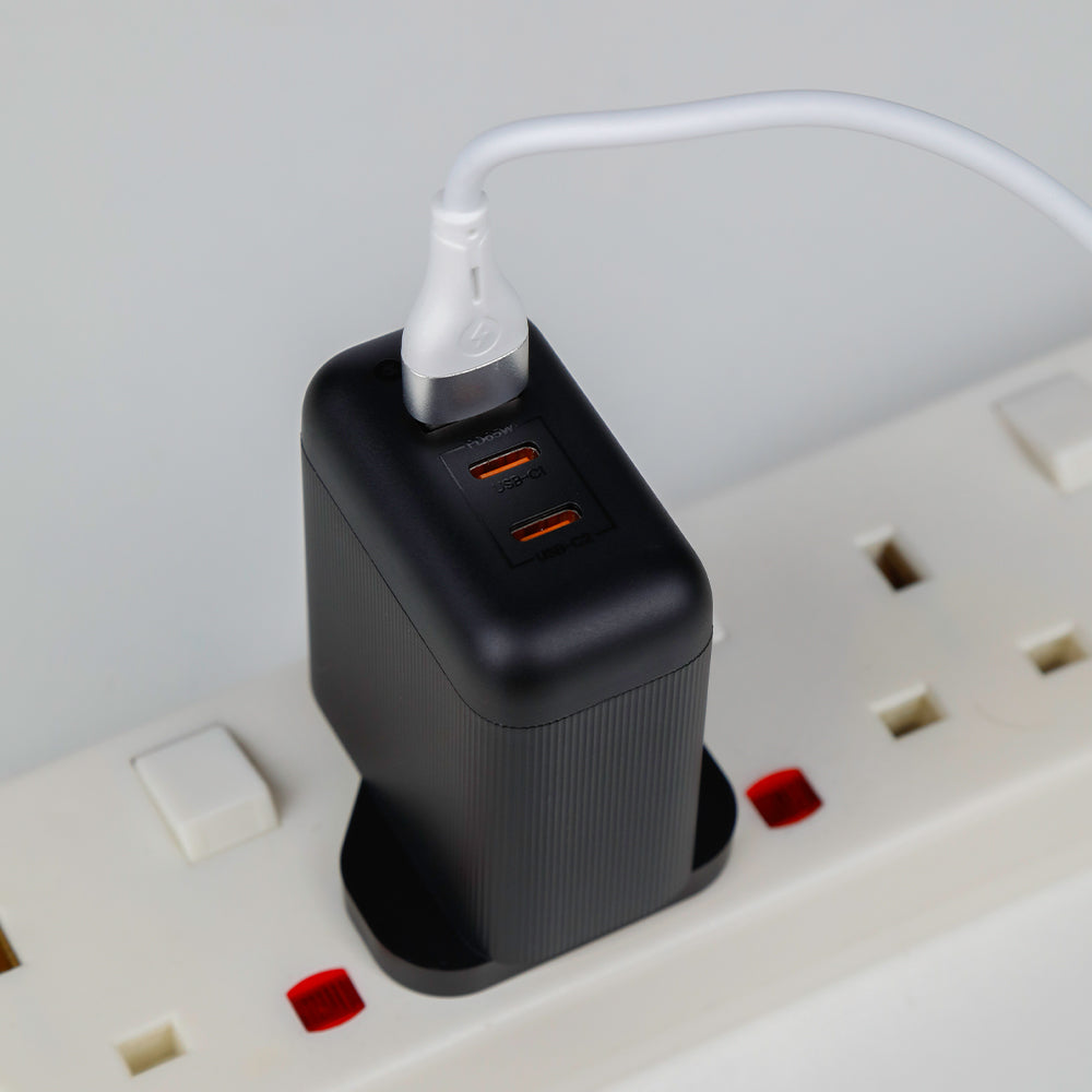aslitec VexoraGaN 65W – Compact GaN Charger, USB-A + Dual USB-C Triple Ports