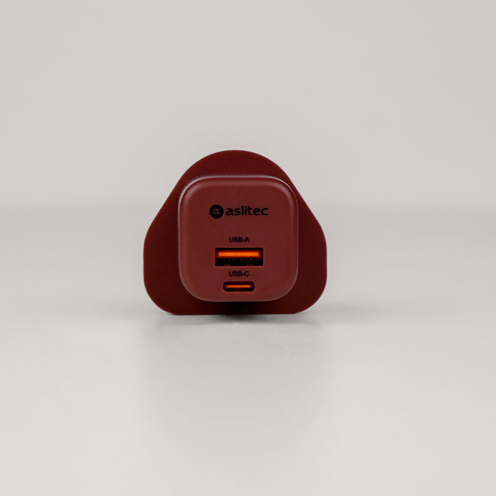 aslitec VexoraGaN 35W – Premium GaN Charger, Dual USB-A + USB-C Ports