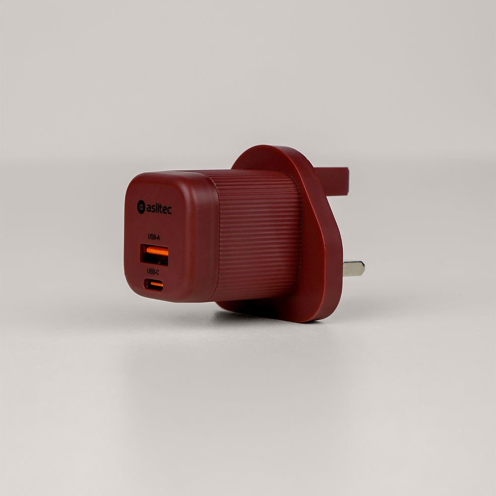 aslitec VexoraGaN 35W – Premium GaN Charger, Dual USB-A + USB-C Ports