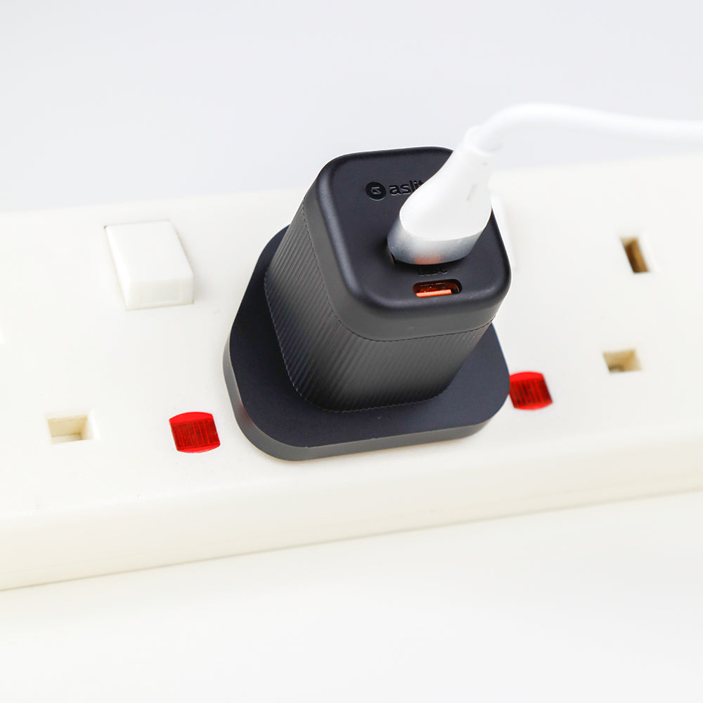 aslitec VexoraGaN 35W – Premium GaN Charger, Dual USB-A + USB-C Ports