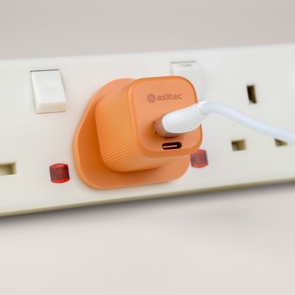 aslitec VexoraGaN 35W – Premium GaN Charger, Dual USB-A + USB-C Ports