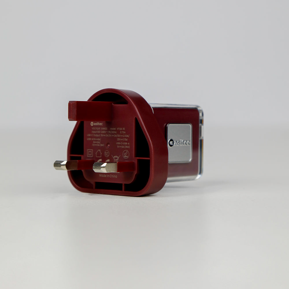 aslitec VoltiqueGaN 35W – Premium GaN Charger, Dual USB-A + USB-C Ports