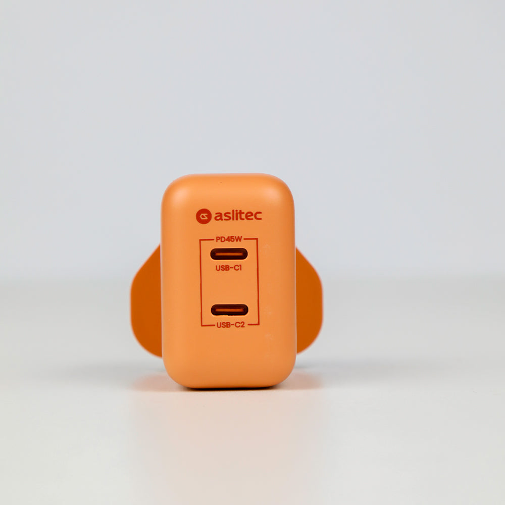 aslitec VexoraGaN 45W – Compact GaN Charger, Dual USB-C Ports