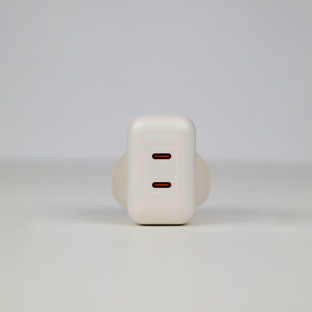 aslitec VexoraGaN 45W – Compact GaN Charger, Dual USB-C Ports