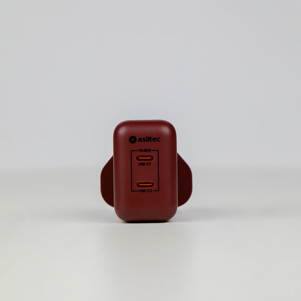 aslitec VexoraGaN 45W – Compact GaN Charger, Dual USB-C Ports