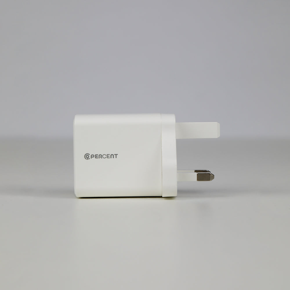 90 Percent THUNDERNEO Volt – 20W Dual-Port USB Wall Charger | White