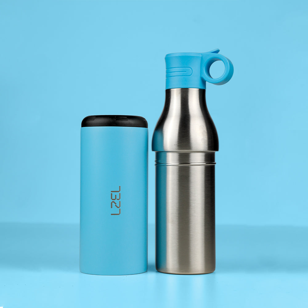 LZEL Natura Elva Vacuum Bottle Dual 400 mL + 400 mL