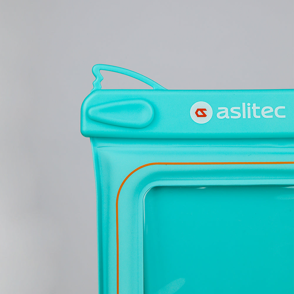 حافظة هاتف مقاومة للماء aslitec DIVEGUARD بمعيار IPX8 وقابلة للطفو مع دعم اللمس، مناسبة حتى مقاس 8.9 بوصة
