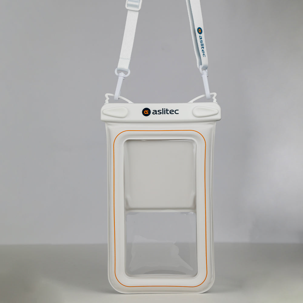 حافظة هاتف مقاومة للماء aslitec DIVEGUARD بمعيار IPX8 وقابلة للطفو مع دعم اللمس، مناسبة حتى مقاس 8.9 بوصة