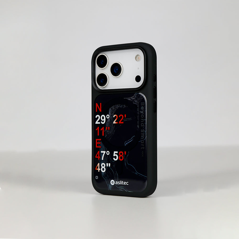 كفر Aslitec GEOMAG سيليكون فاخر بدعم MagSafe ولمسات معدنية لـ iPhone 18 Pro و18 Pro Max