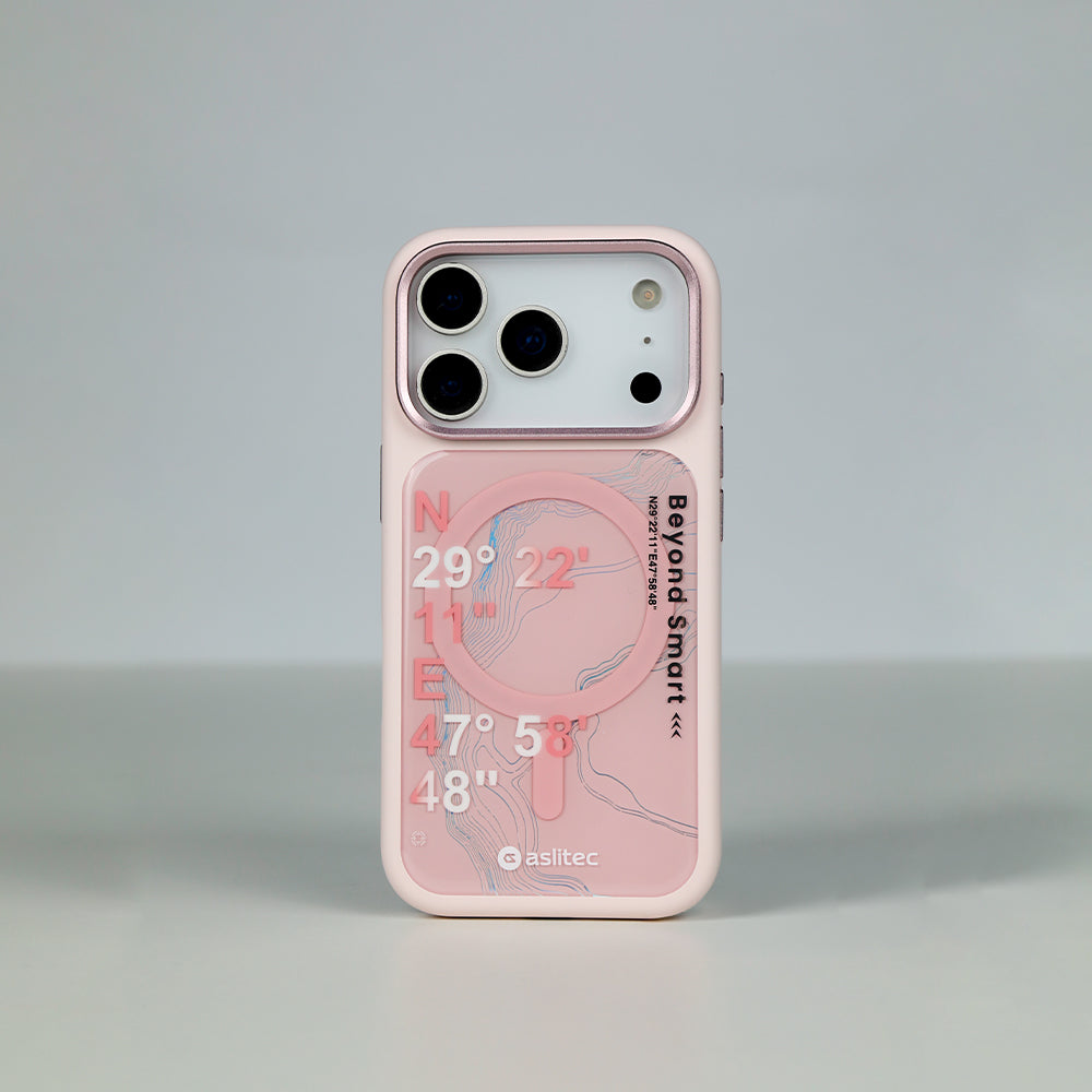 كفر Aslitec GEOMAG سيليكون فاخر بدعم MagSafe ولمسات معدنية لـ iPhone 18 Pro و18 Pro Max