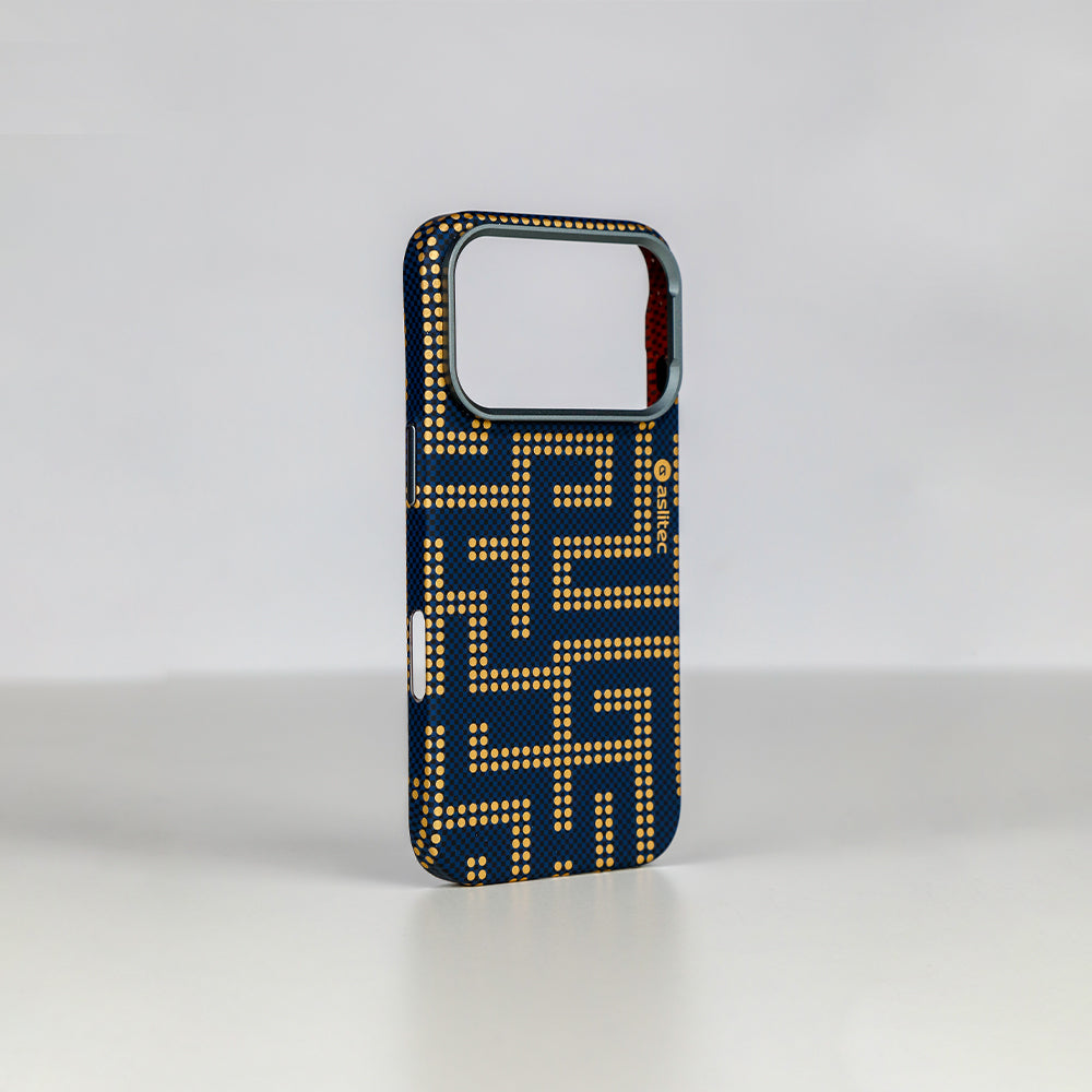 كفر aslitec MAZEMAG بدعم MagSafe ونقشة المتاهة ولمسات معدنية لـ iPhone 18 Pro و18 Pro Max