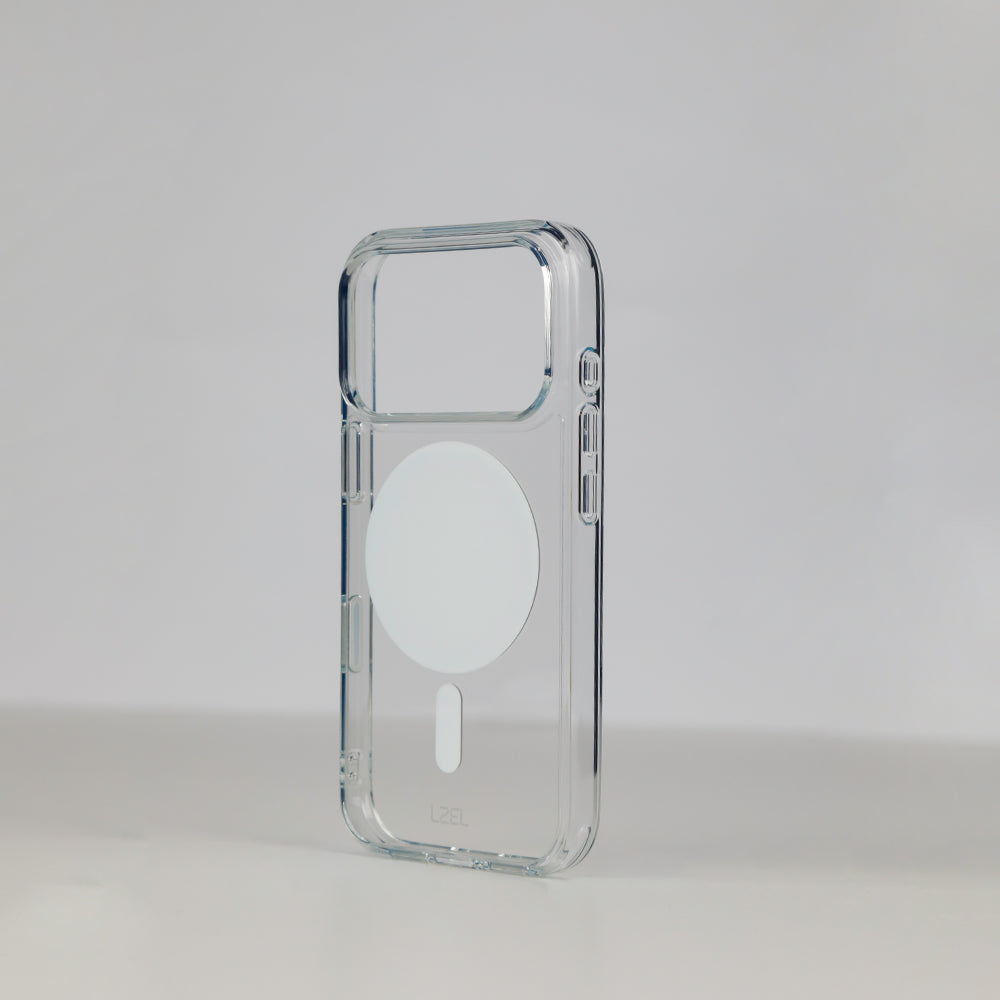كفر LZEL METAL MAGCRYSTAL شفاف بدعم MagSafe  لـ iPhone 18 Pro و18 Pro Max