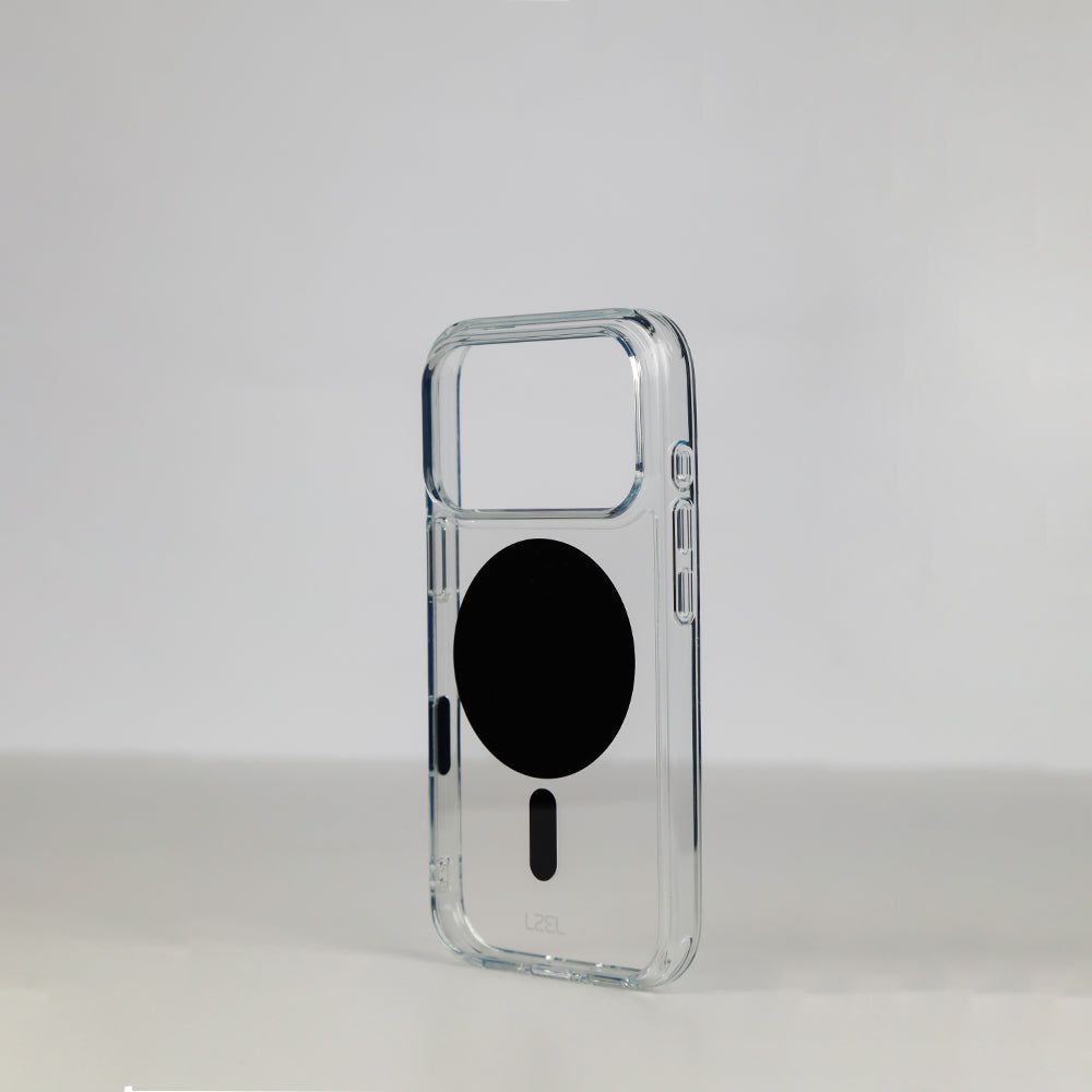 كفر LZEL METAL MAGCRYSTAL شفاف بدعم MagSafe  لـ iPhone 18 Pro و18 Pro Max