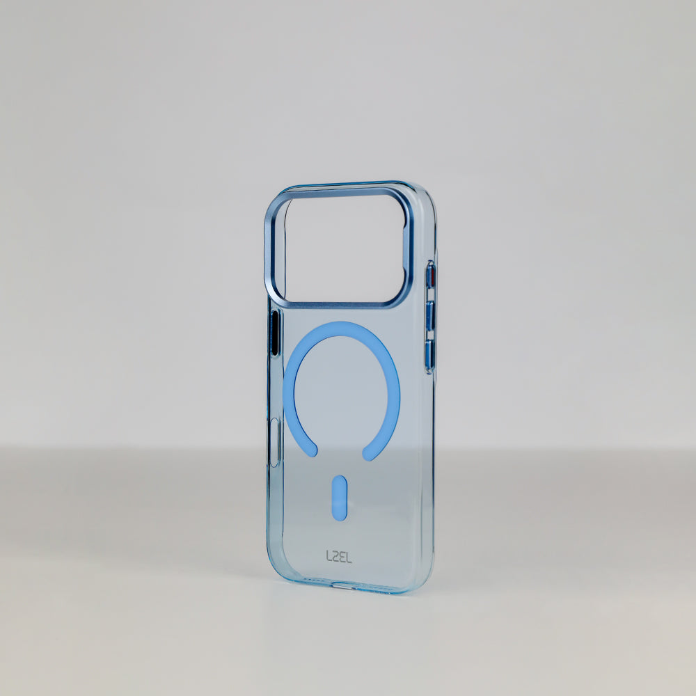 كفر LZEL METAL MAGCRYSTAL شفاف بدعم MagSafe وإطار معدني لـ iPhone 18 Pro و18 Pro Max