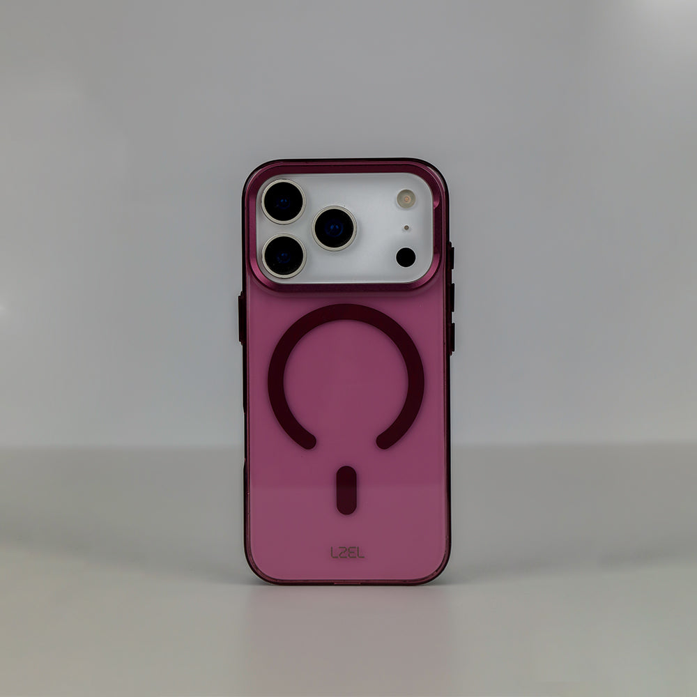 كفر LZEL METAL MAGCRYSTAL شفاف بدعم MagSafe وإطار معدني لـ iPhone 18 Pro و18 Pro Max